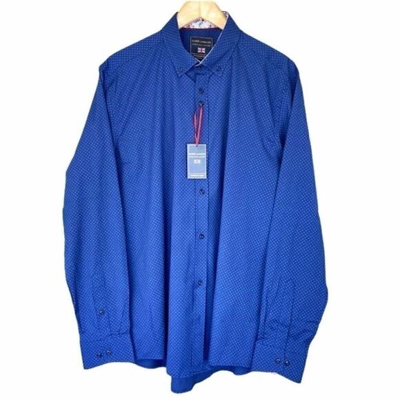 Guide London Blue Print Premium Button Shirt XL - Picture 1 of 6